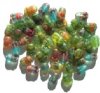 50 12mm Matte Marble Mix Tulip Beads